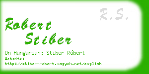 robert stiber business card